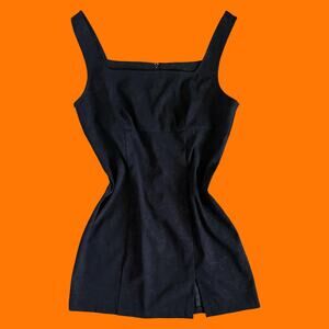 90's vintage black glittery floral whimsigoth bodycon mini dress Size 13 xoxo